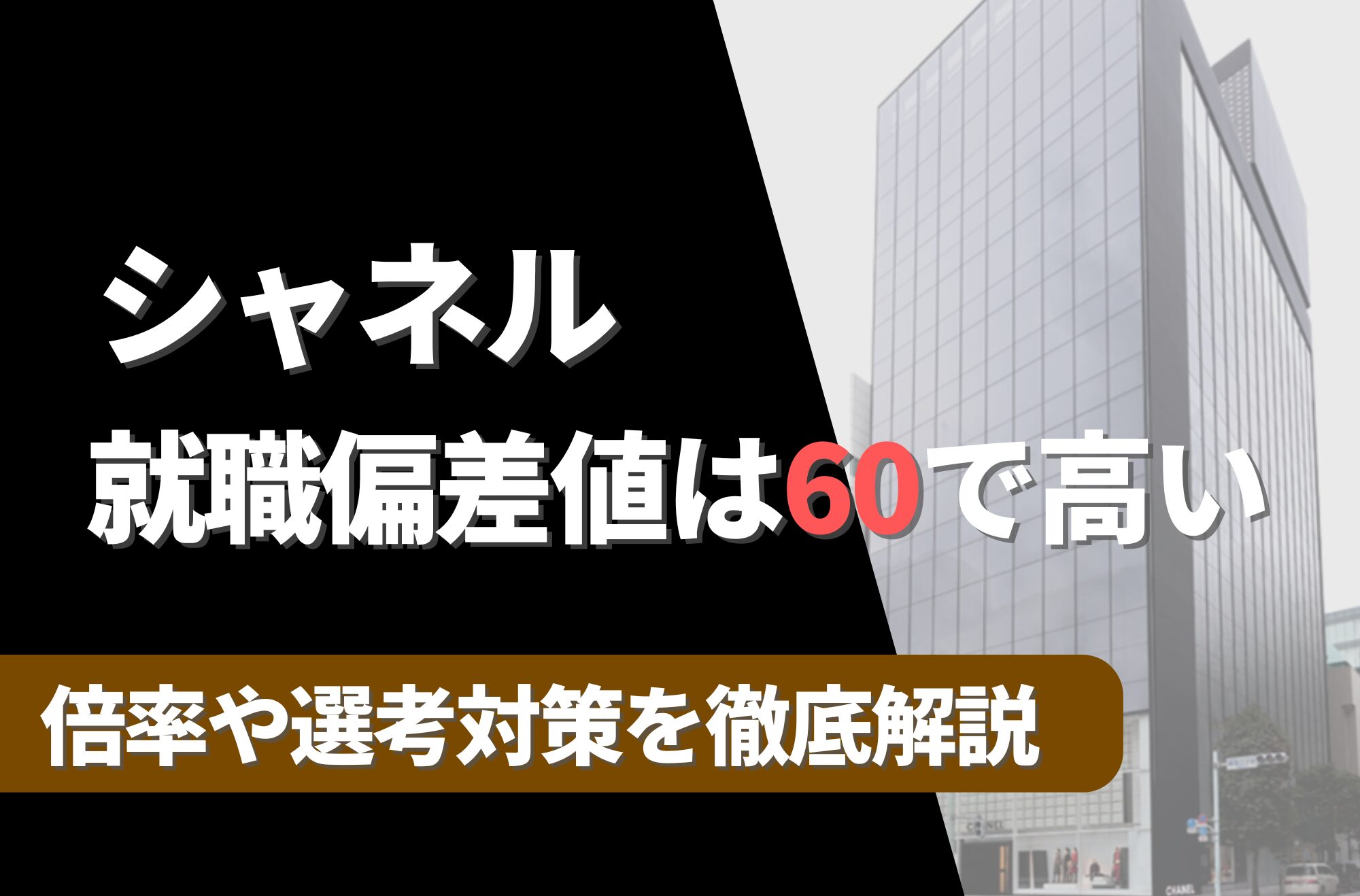 シャネルの就職難易度は偏差値60でやや高い!勝ち組説や倍率・選考対策を徹底解説